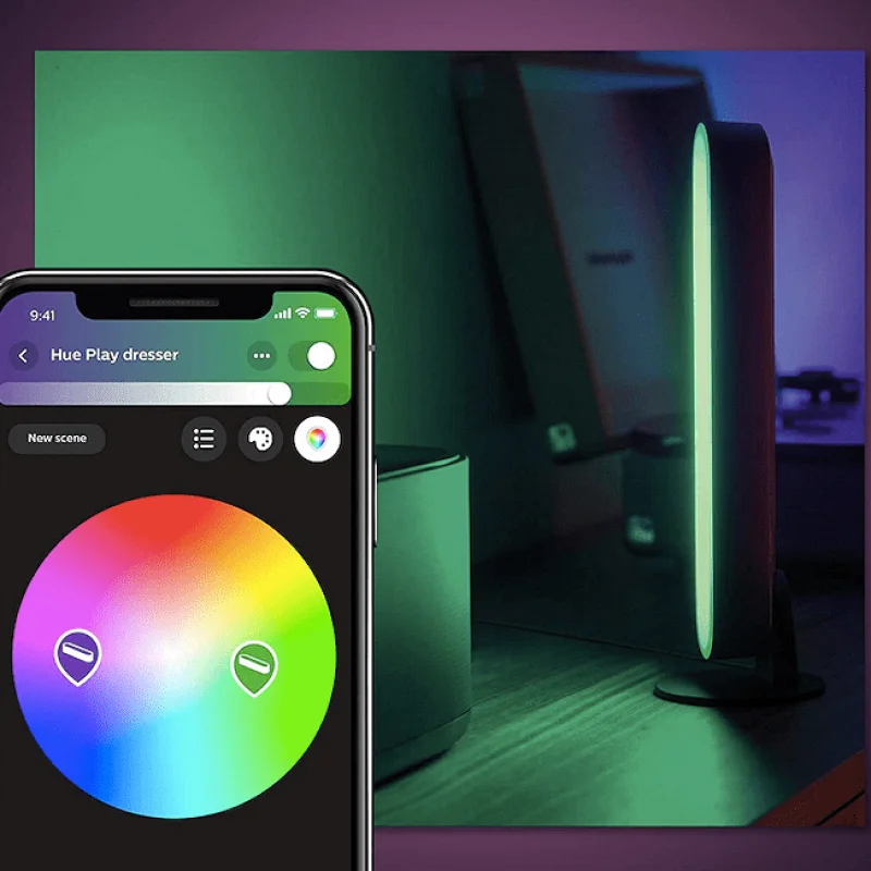 Смарт LED RGBW димируем панел Philips Hue Play WACA, черен, 25.3 см, 530 lm (BT, Zigbee, HomeKit, Google, Alexa, SmartThings) - Снимка 5