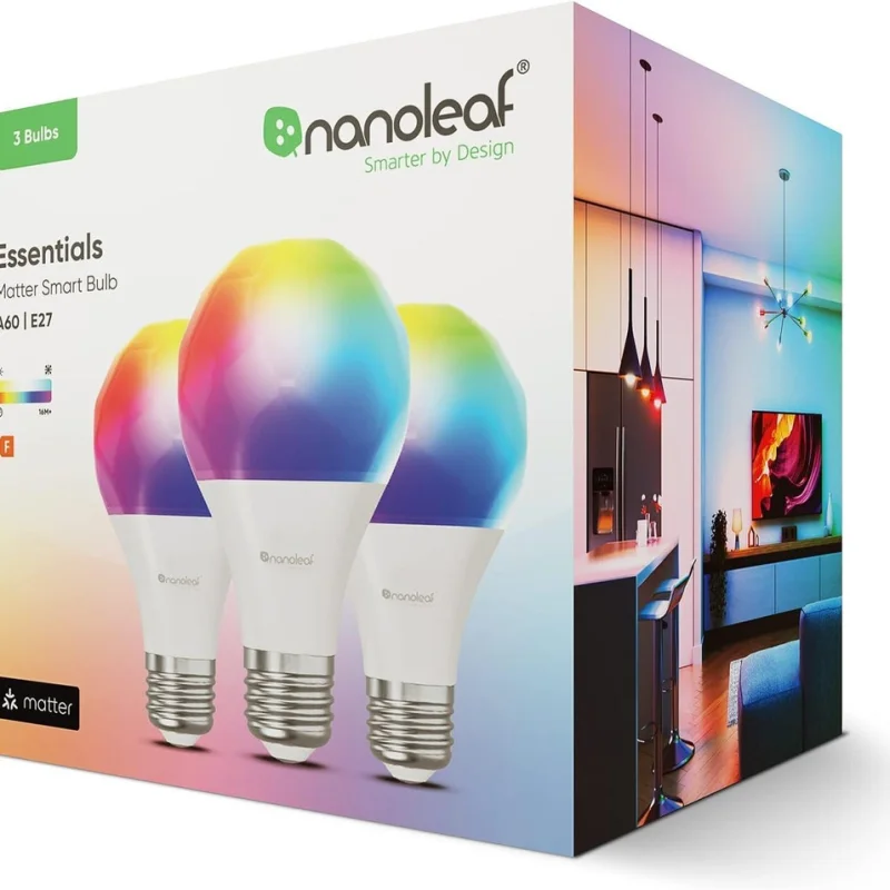 Сет от 3 смарт LED крушки Nanoleaf Essentials Matter A60 E27