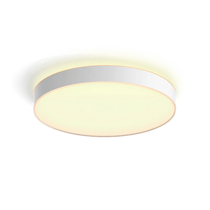 Смарт LED димируема плафониера Philips Hue Enrave XL White Ambiance, 55.1 см, 48W, 6100 lm, GU10, бяла светлина 2100-6500K, Бяла/Черна (Цвят: Бял) - Снимка 7