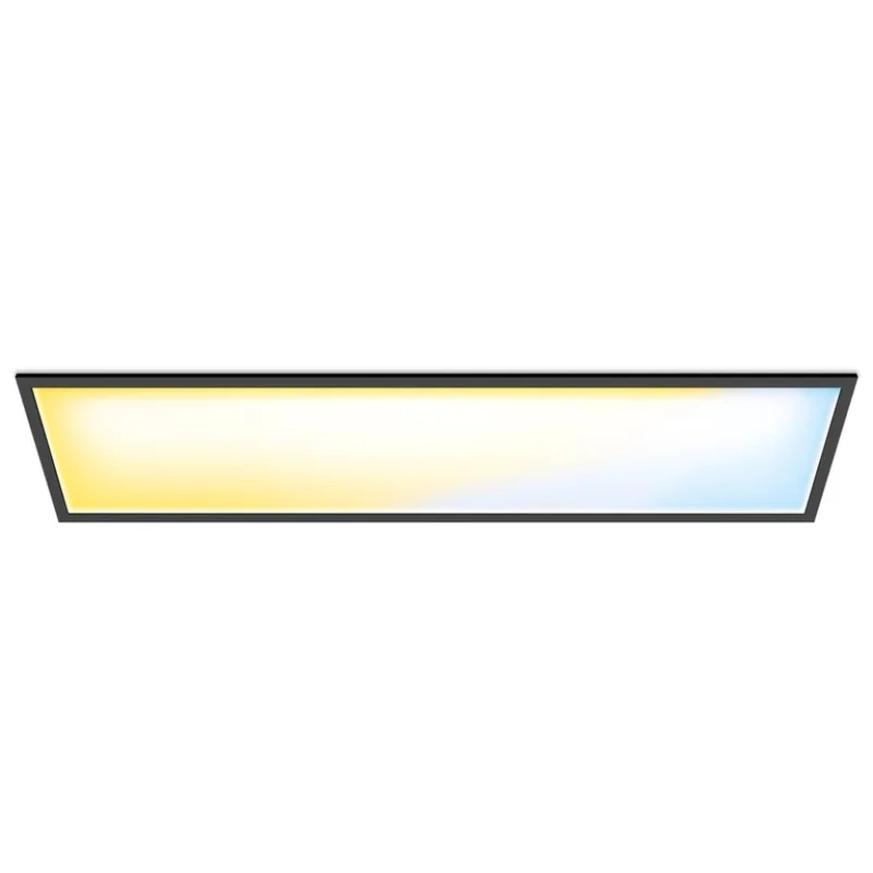 Смарт LED димируема плафониера WiZ Panel Smart Ceiling, черна, 119.5х29.5 см, 36W, 3400 lm, бяла светлина 2100 - 6500К (BT, Zigbee, Matter, Apple Home, Google, Alexa, SmartThings) - Снимка 5