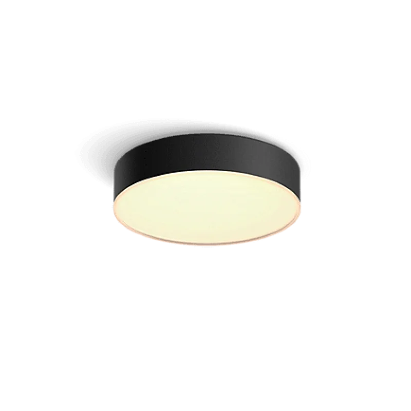 Смарт LED димируема плафониера Philips Hue Enrave S, 26.1 см, 9.6W, 1220 lm, бяла светлина 2200-6500K, Бяла/Черна (Цвят: Черен) - Снимка 7