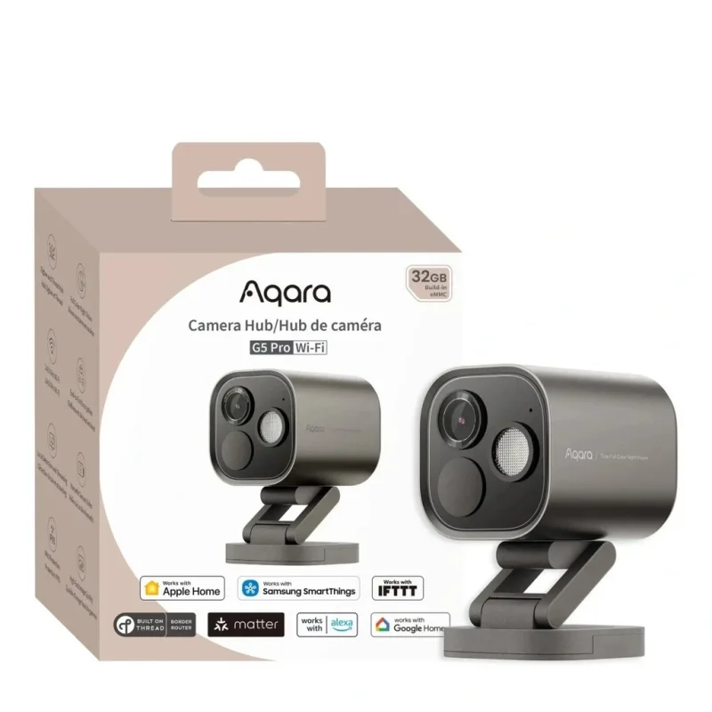 Външна смарт камера-хъб Aqara G5 Pro, Wi-Fi, Сива