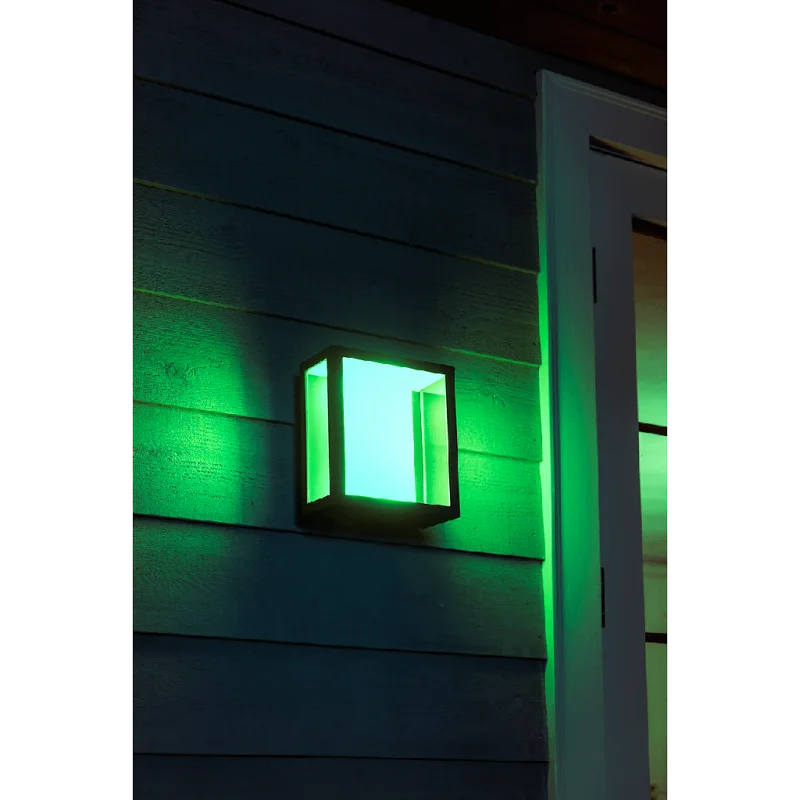 Смарт външен LED RGBW димируем аплик Philips Hue Impress WACA, 2x8W, 1200 lm, IP44, Черен - Снимка 7