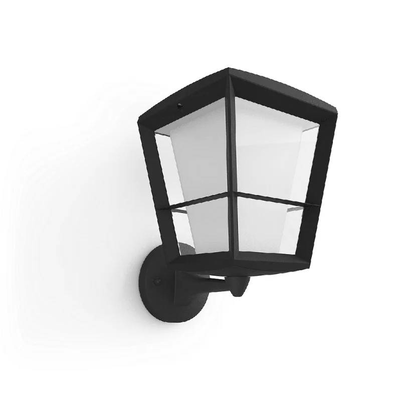 Смарт външен LED RGBW димируем аплик Philips Hue Econic + Hue Bridge, 15W, 1150 lm, GU10, IP44, Черен - Снимка 11