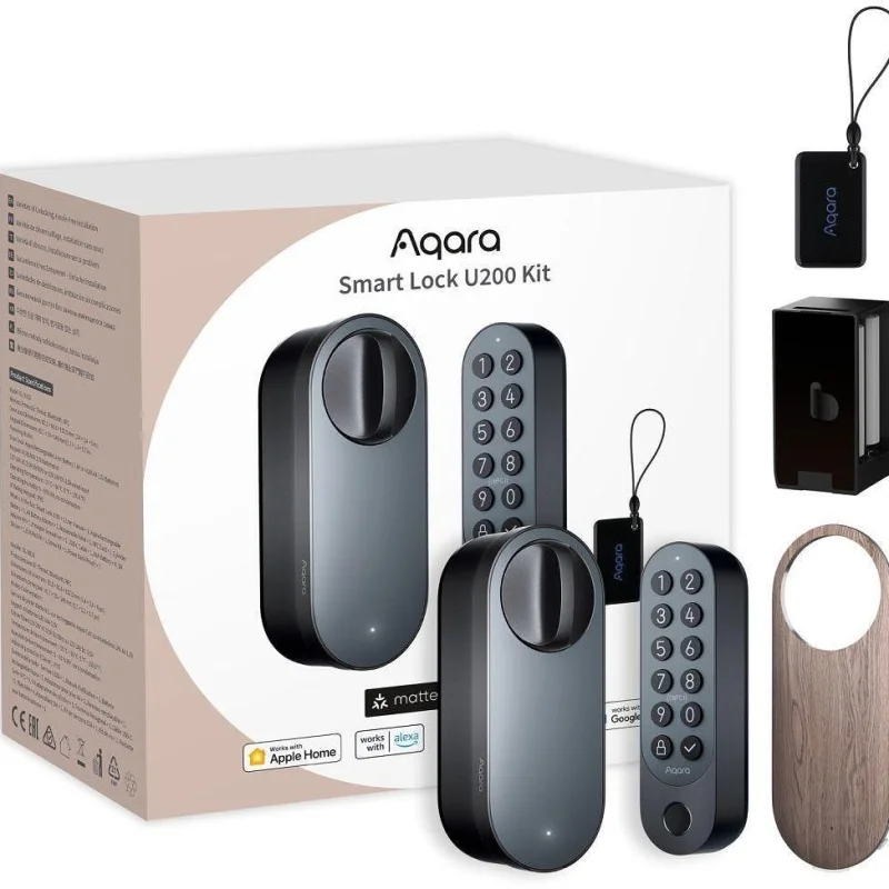 Смарт ключалка и клавиатура + аксесоари AQARA U200 Kit, черна