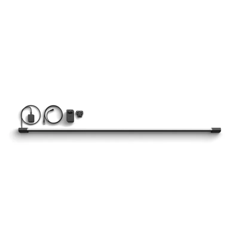 Смарт амбиентен LED RGBW димируем осветител Philips HUE Play Gradient, черен, алуминий, 87 см, 1540 lm, 17.4W, за TV 40-60", 16 мил.цвята (BT, Zigbee, HomeKit, Google, Alexa, SmartThings) - Снимка 3