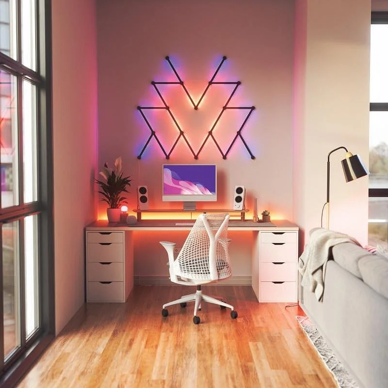 Скинове Nanoleaf Lines Skins, черен мат: 9 бр. - Снимка 3