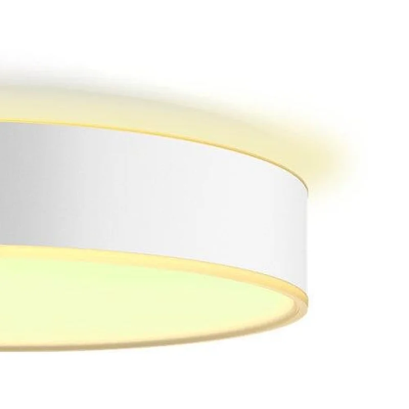 Смарт LED димируема плафониера Philips Hue Enrave XL White Ambiance, 55.1 см, 48W, 6100 lm, GU10, бяла светлина 2100-6500K, Бяла/Черна (Цвят: Бял) - Снимка 8