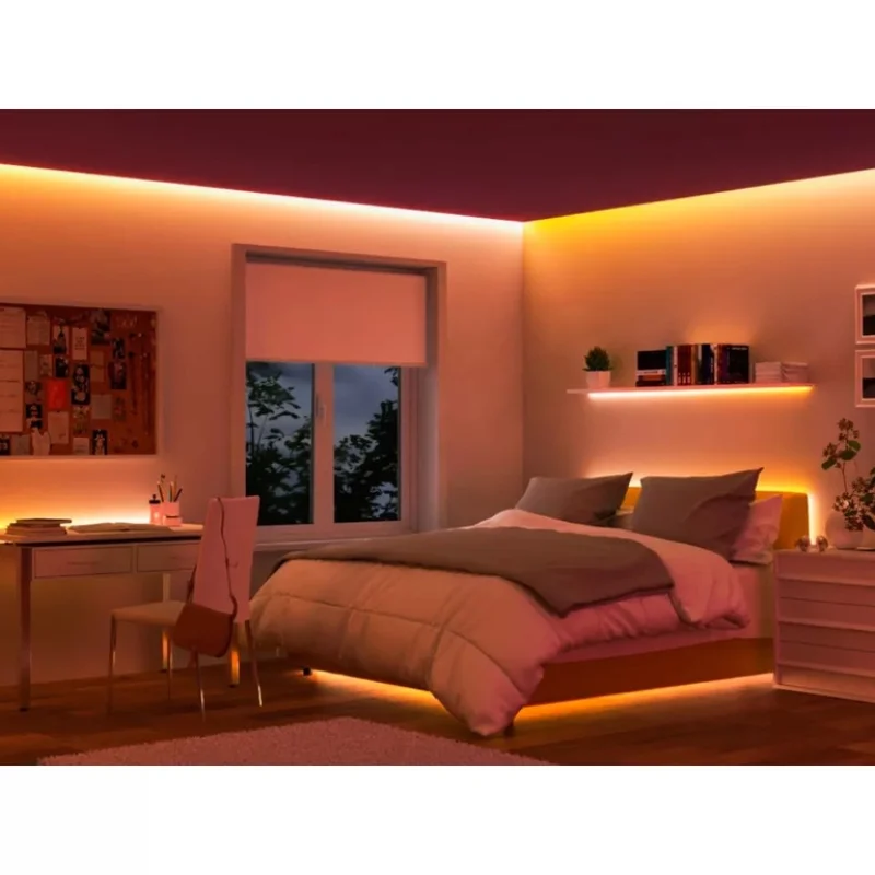 Смарт LED RGBW димируема лента WiZ Smart LED Strip Type-C 10 м, 12W, 3200 lm, IP65, 16 милиона цвята (BT, Zigbee, Matter, Apple Home, Google, Alexa, SmartThings) - Снимка 5