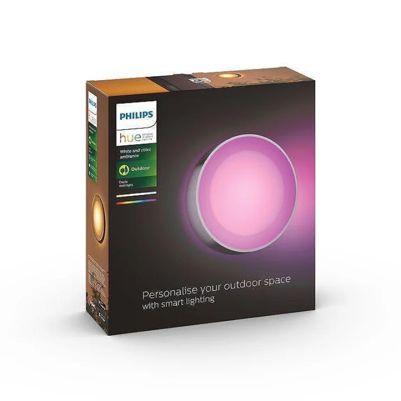 Philips HUE Daylo външна стенна лампа 15 W, RGB, IP44, инокс (Homekit, Google, Alexa) - Снимка 2