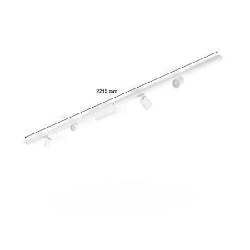 Смарт LED RGBW димируем сет Philips Hue Perifo WACA, 2x1 м шини + 4 спота, 20.8W, 2040 lm, IP20, Бял/Черен (Цвят: Бял) - Снимка 6