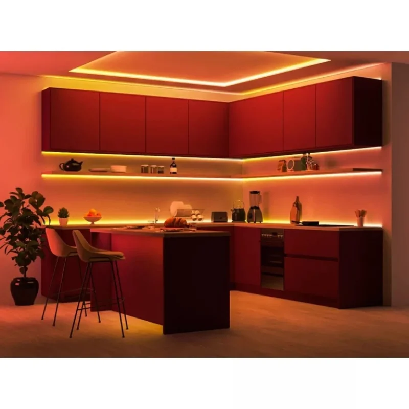 Смарт LED RGBW димируема лента WiZ Smart LED Strip Type-C 10 м, 12W, 3200 lm, IP65, 16 милиона цвята (BT, Zigbee, Matter, Apple Home, Google, Alexa, SmartThings) - Снимка 2