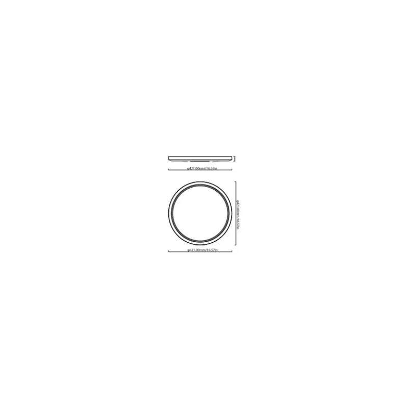 Смарт LED RGBW димируема плафониера WiZ Superslim Ceiling, бяла, 42.3x3.2 см, 22 W, 2600 lm, 16 милиона цвята (BT, Zigbee, Apple Home, Google, Alexa, SmartThings) - Снимка 3
