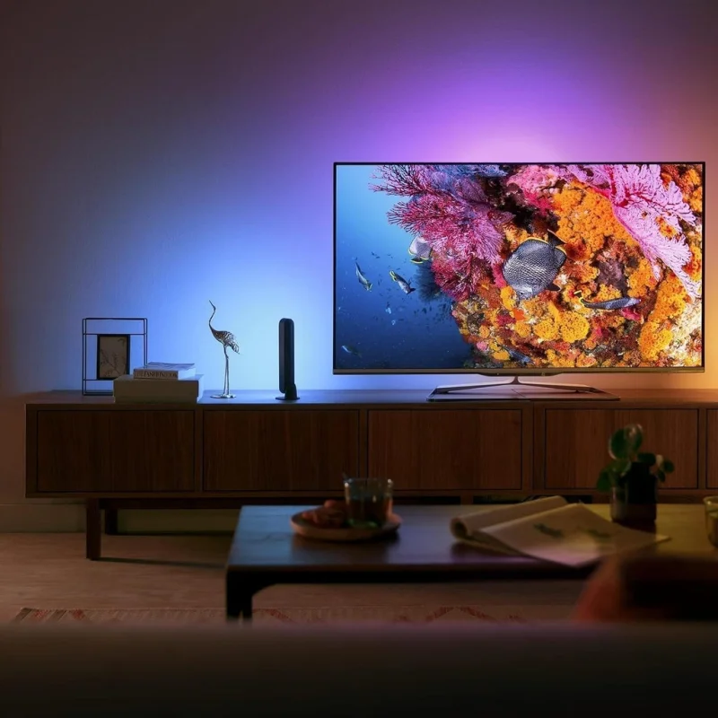 Смарт LED RGBW димируеми светлинни панели Philips Hue Play Lightbar WACA Double Pack 2 бр., черни, 2x500lm, 2x6.7W, 16 мил. цвята (BT, Zigbee, HomeKIt, Google, Alexa, SmartThings) - Снимка 6