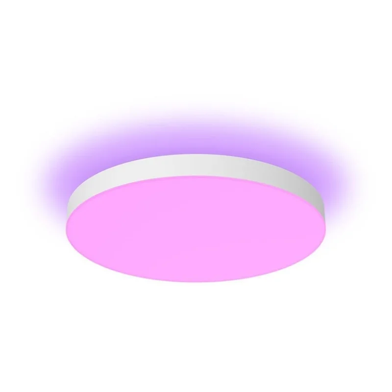 Смарт LED RGBW лампа за таван Philips Hue Datura Ceiling Light Small WACA, бяла, метал, 38.4 см, 48W, 500 lm, 16 мил. цвята (BT, Zigbee, HomeKit, Google, Alexa, SmartThings)