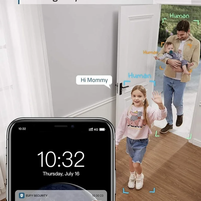 Вътрешна камера с подвижна леща Eufy 2K Pan&Tilt (HomeKit) - Снимка 3