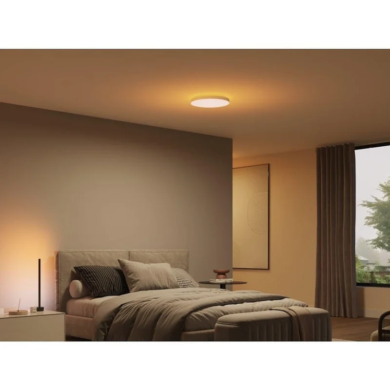 Смарт LED RGBW лампа за таван Philips Hue Datura Ceiling Light Small WACA, бяла, метал, 38.4 см, 48W, 500 lm, 16 мил. цвята (BT, Zigbee, HomeKit, Google, Alexa, SmartThings) - Снимка 5