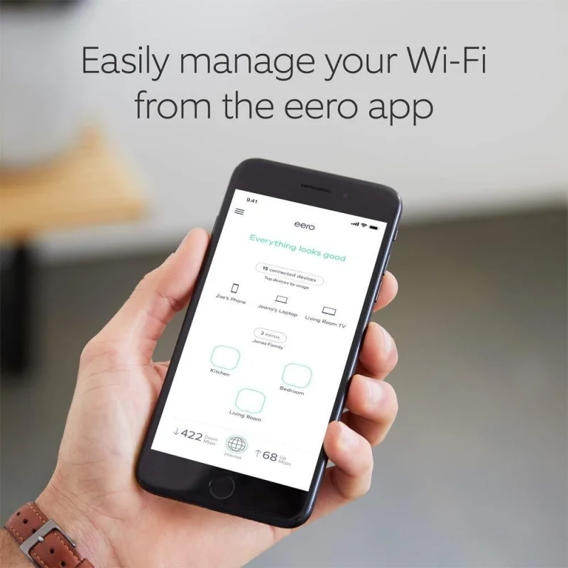 Трибандов mesh Wi-Fi рутер/екстендер Eero Pro (Tri-Band) - Снимка 5