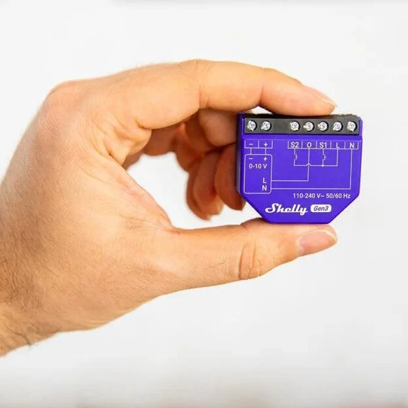 Смарт Wi-Fi измервателен димер Shelly Dimmer 0/1-10V PM Gen3 за ниско напрежение - Снимка 3