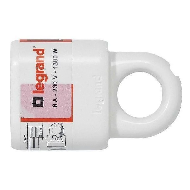 Куплунг Legrand 2P, 6A, 250V, Бял