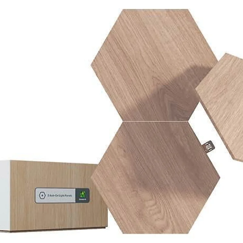 Светлинни панели Nanoleaf Elements Wood Hexagons – Разширителен пакет: 3 панела