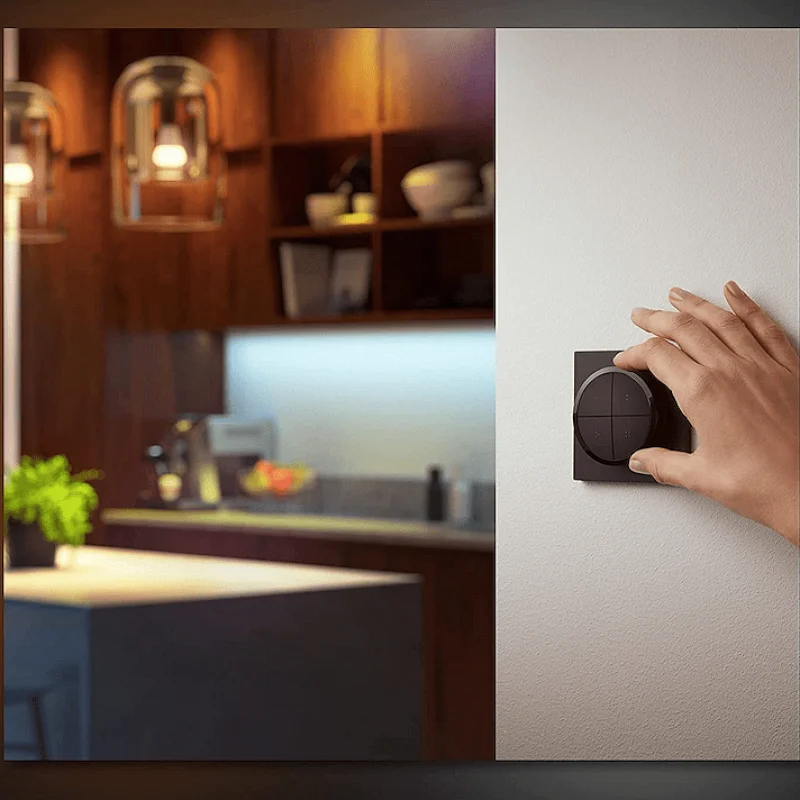 Смарт ключ за управление Philips Hue Tap Dial Switch, бял/черен, 4 бутона, IP20 (BT, Zigbee, HomeKit, Google, Alexa, SmartThings) (Цвят: Черен) - Снимка 3