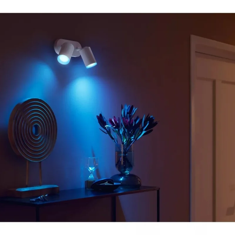 Смарт димируем RGBW LED двоен спот Philips HUE Fugato WACA, бял, 2x350 lm, бяла/цветна светлина с 16 мил. цвята (BT, Zigbee, HomeKit, Google, Alexa, SmartThings) - Снимка 6