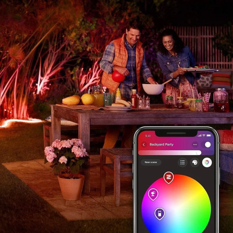 Смарт външна RGBW LED димируема лента Philips Hue WACA, 5 м, 37.5W, 3250 lm, IP67 - Снимка 13