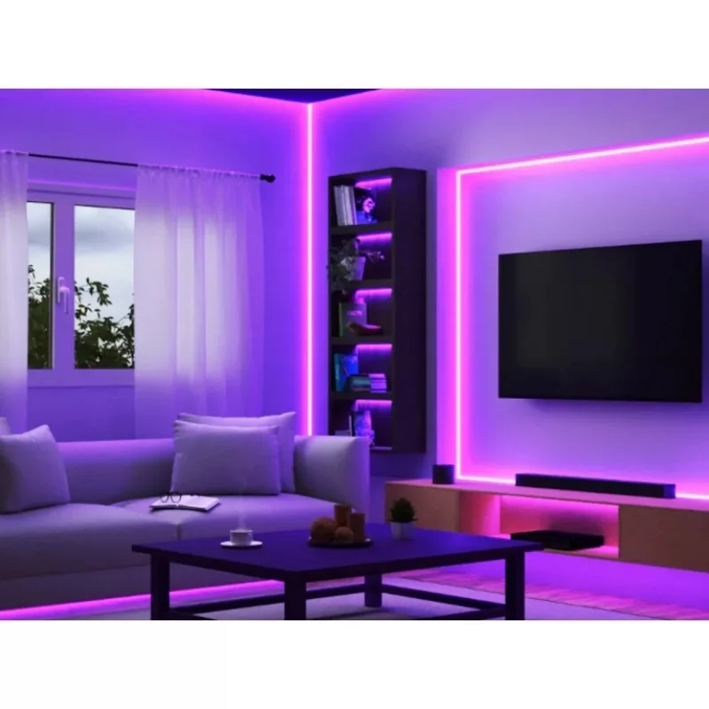 Смарт LED RGBW димируема лента WiZ Smart LED Strip 4 м, 5.3W, 1600 lm, IP65, 16 милиона цвята (BT, Zigbee, Matter, Apple Home, Google, Alexa, SmartThings) - Снимка 7