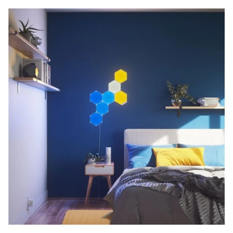 Светлинни панели Nanoleaf Shapes Hexagons Starter Kit Mini: 5 панела (HomeKit) - Снимка 3