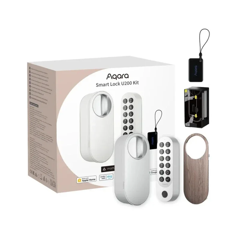 Смарт ключалка с клавиатура Aqara U200 Kit, Бяла