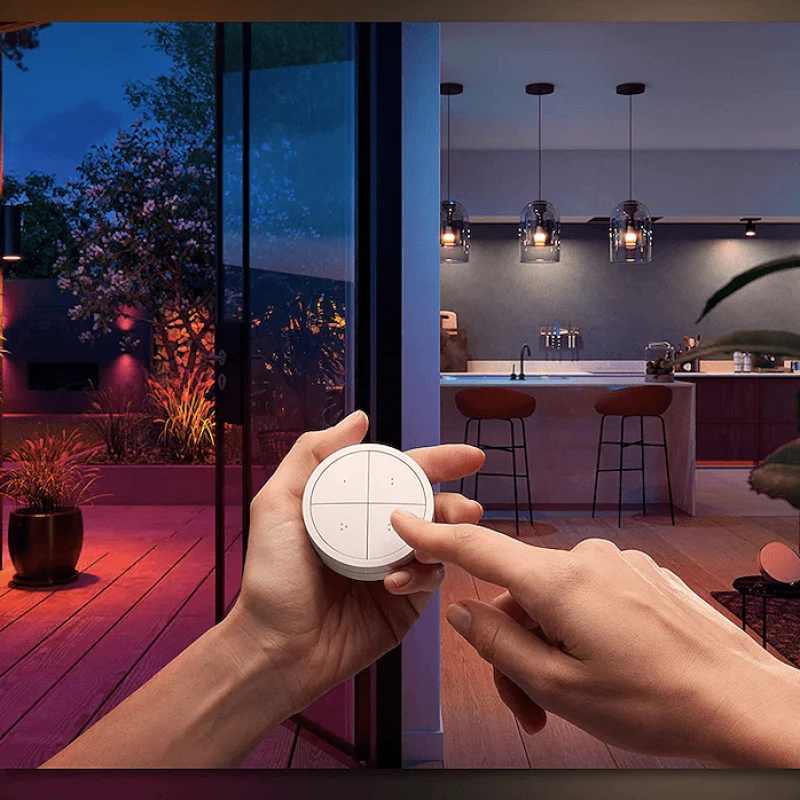 Смарт ключ за управление Philips Hue Tap Dial Switch, бял/черен, 4 бутона, IP20 (BT, Zigbee, HomeKit, Google, Alexa, SmartThings) (Цвят: Черен) - Снимка 7