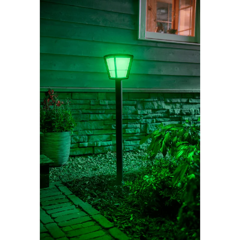 Смарт градинска LED RGBW димируема лампа Philips Hue Econic WACA, 100 см, 15W, GU10, IP44, 1150 lm, Черна - Снимка 4
