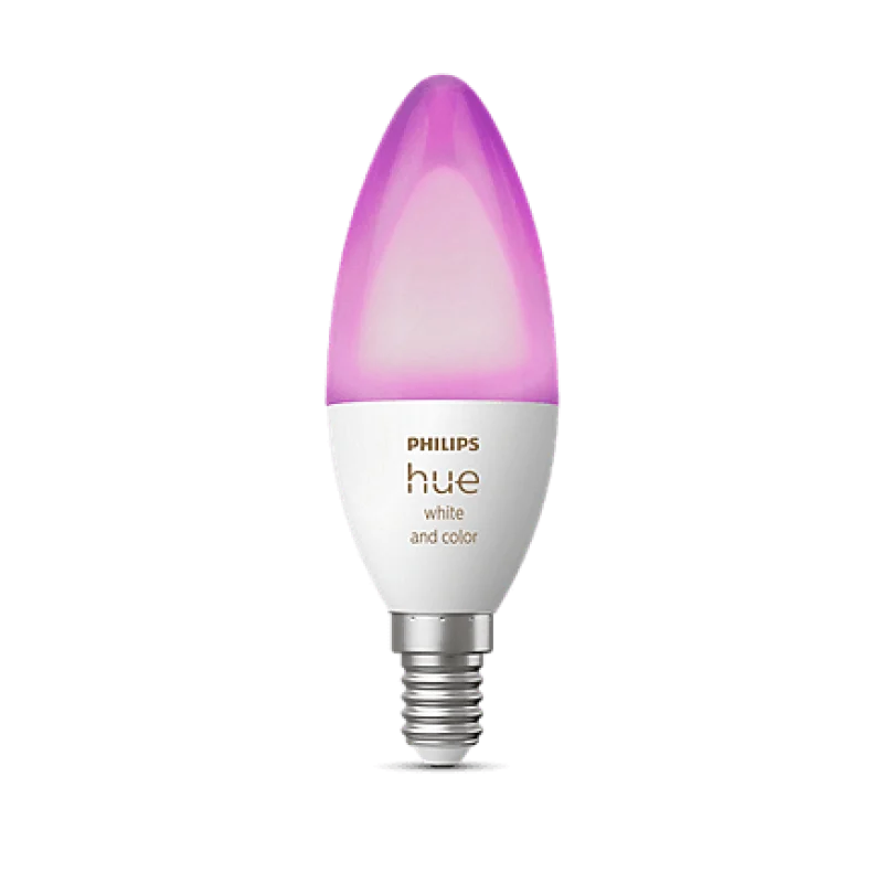 Смарт LED RGBW димируема крушка Philips Hue, 5.3W, 470 lm, E14 - Снимка 5