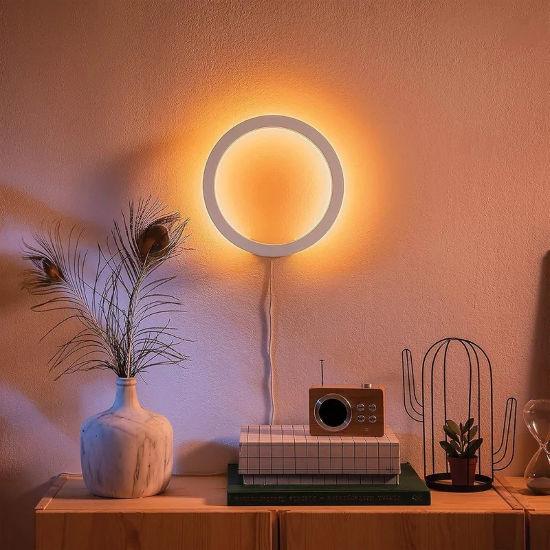 Смарт LED RGBW димируема стенна лампа Philips Hue Sana Wall Black, бяла, алуминий, 20W, 24V, 1500 lm, Е26 (BT, Zigbee, HomeKit, Google, Alexa, SmartThings) - Снимка 5
