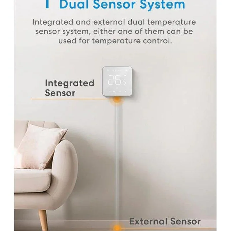 Смарт Wi-Fi термостат за котел/тръбна отоплителна система Meross MTS200 (HomeKit) - Снимка 5