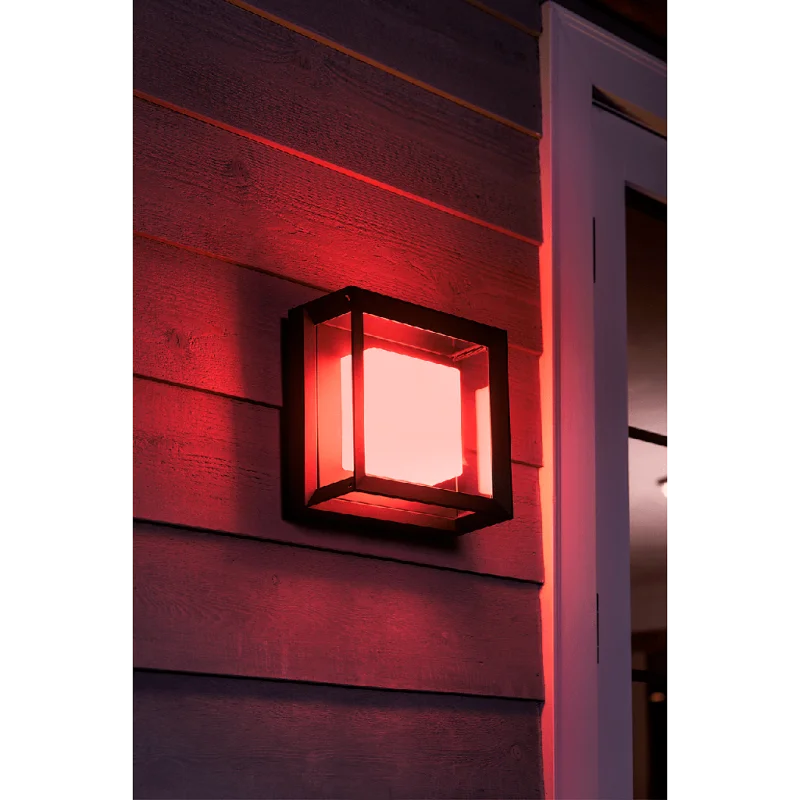 Смарт външен LED RGBW димируем аплик Philips Hue Econic Outdoor WACA, черен, 1150 lm, 15W, IP44 (BT, Zigbee, HomeKit, Google, Alexa, SmartThings) - Снимка 5
