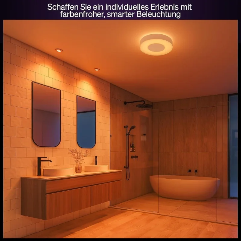 Смарт LED RGBW димируеми лунички за баня Philips Hue Xamento WACA, 3 бр, хром, 4.2W, 1200 lm, GU10, IP44, 16 милиона цвята (BT, Zigbee, HomeKit, Google, Alexa, SmartThings) - Снимка 3