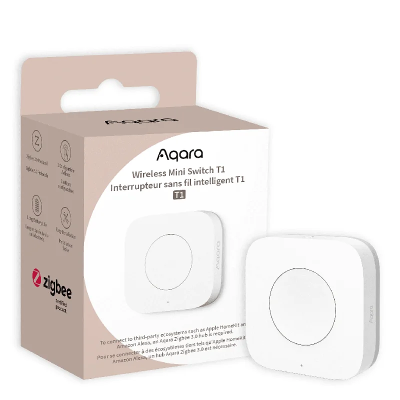Безжичен мини бутон Aqara Wireless Mini Switch T1 Zigbee 3.0