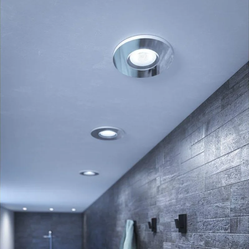 Смарт LED димируема луничка за баня Philips HUE Adore White Ambiance, хром, 4.2W, 250 lm, GU10, IP44, бяла светлина 2100-6500К (BT, Zigbee, HomeKit, Google, Alexa, SmartThings) - Снимка 6