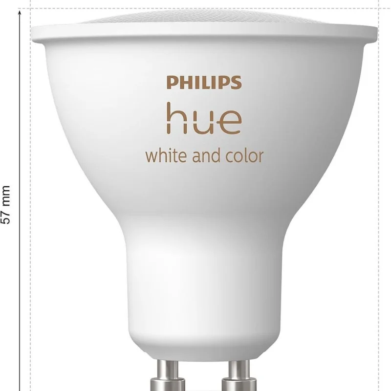 Смарт LED RGBW димируеми лунички Philips Hue WACA, 3 бр, 4.2W, 400 lm, GU10, 16 милиона цвята (BT, Zigbee, HomeKit, Google, Alexa, SmartThings) - Снимка 2