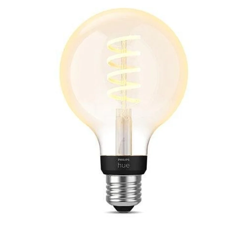 Смарт Vintage LED димируема крушка Philips Hue Filament Globe, 7W, 550 lm, E27, бяла 2200-4500K - Снимка 3