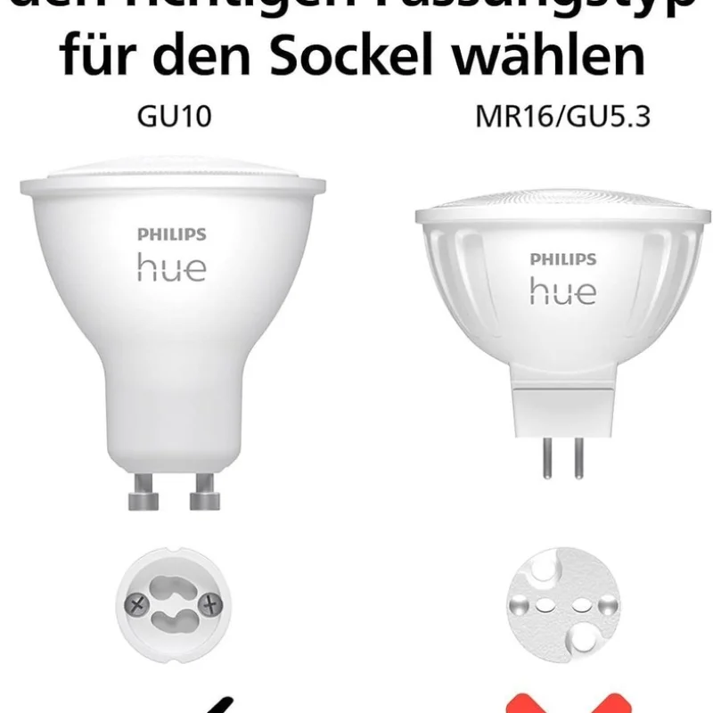 Смарт LED RGBW димируеми лунички Philips Hue WACA, 3 бр, 4.2W, 400 lm, GU10, 16 милиона цвята (BT, Zigbee, HomeKit, Google, Alexa, SmartThings) - Снимка 3
