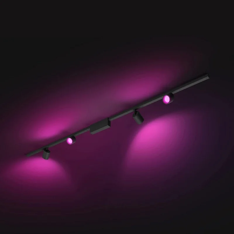 Смарт LED RGBW димируем сет Philips Hue Perifo WACA, 2x1 м шини + 4 спота, 20.8W, 2040 lm, IP20, Бял/Черен (Цвят: Бял) - Снимка 7