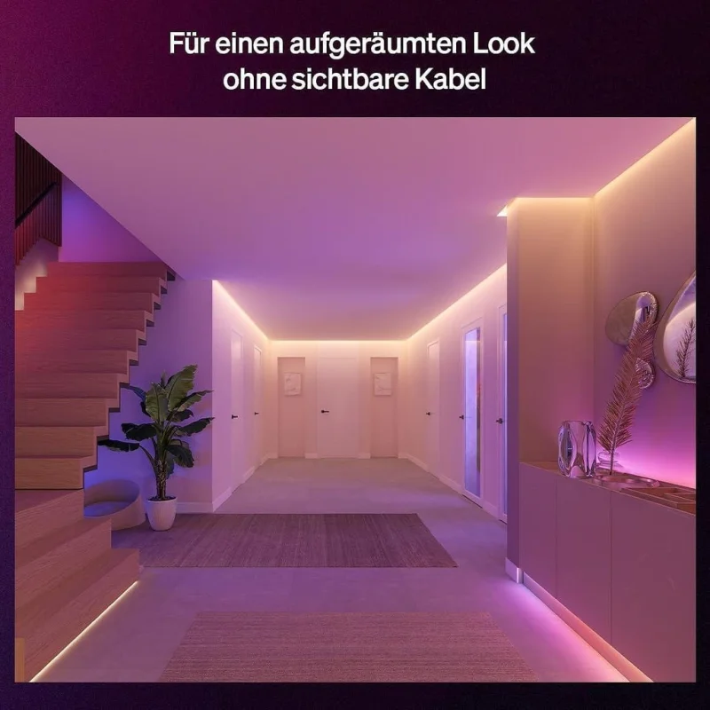 Удължителен кабел за смарт LED димируема лента Philips Hue Flux Type F 5 м, IP20, мъжко към женско, - Снимка 5