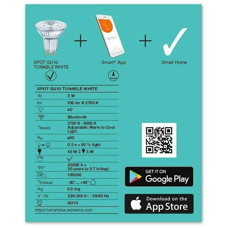 Смарт крушка Osram LEDVANCE SMART+ Lighting (white) - Снимка 4
