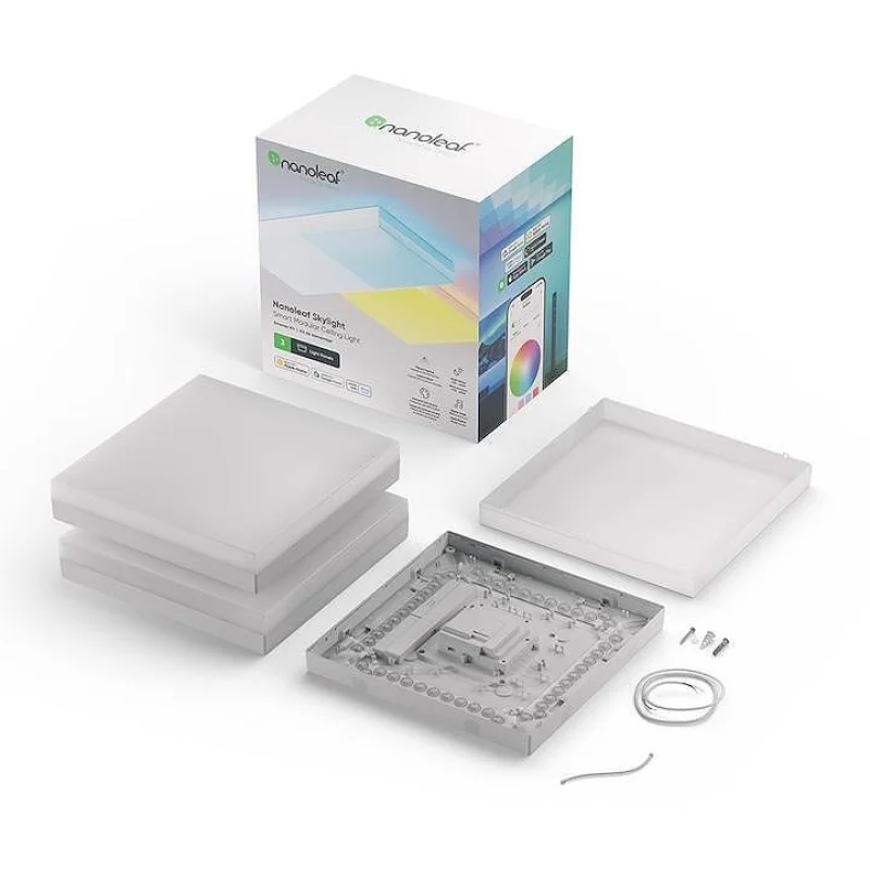 Смарт панели за таванно осветление Nanoleaf Skylight Starter Kit, комплект 3 бр