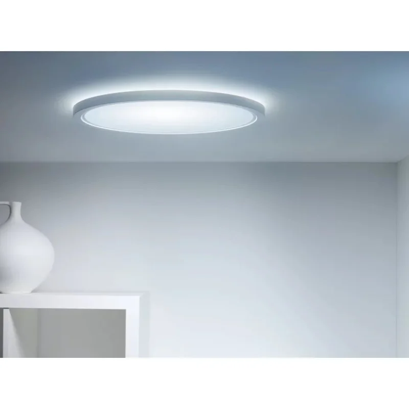 Смарт LED RGBW димируема плафониера WiZ Superslim Ceiling, бяла, 42.3x3.2 см, 22 W, 2600 lm, 16 милиона цвята (BT, Zigbee, Apple Home, Google, Alexa, SmartThings) - Снимка 7